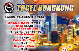 PREDIKSI TOGEL HONGKONG KAMIS 13 AGUSTUS 2020